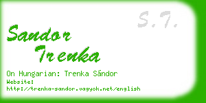 sandor trenka business card